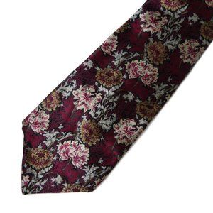 417 by Van Heusen floral silk necktie USA made